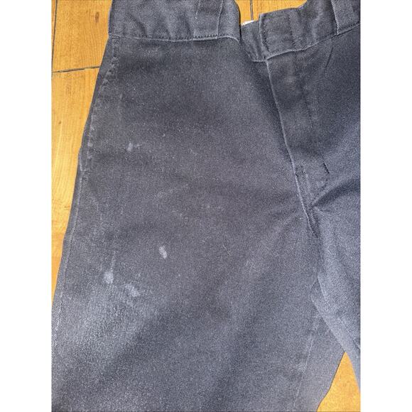 Custom Dickies 874 Pants 32x30 Black Workwear Chino Spider Web Patch Y2K Punk - Picture 4 of 5